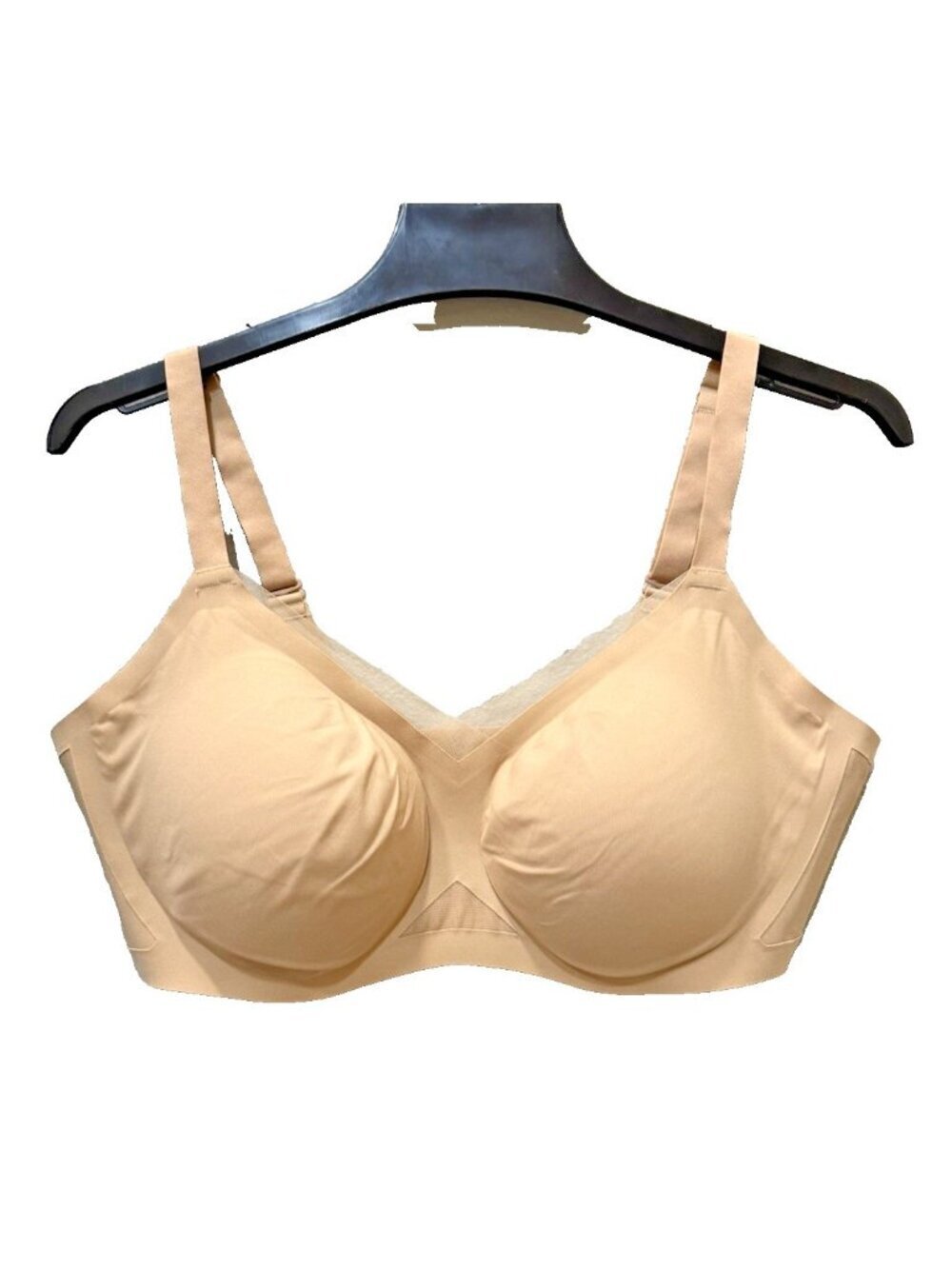 Honeylove Crossover Bra Size 1X 40C/D Sand Nude Wireless Molded Cups Support Fit